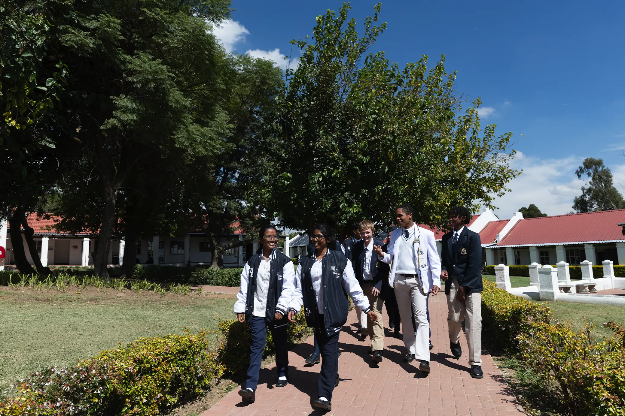 College students walking on the Summerhill campus